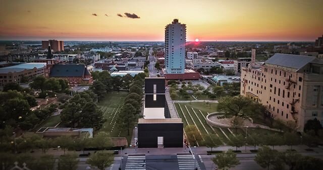 Tuesday&rsquo;s sunset over @okcnm and OKC.