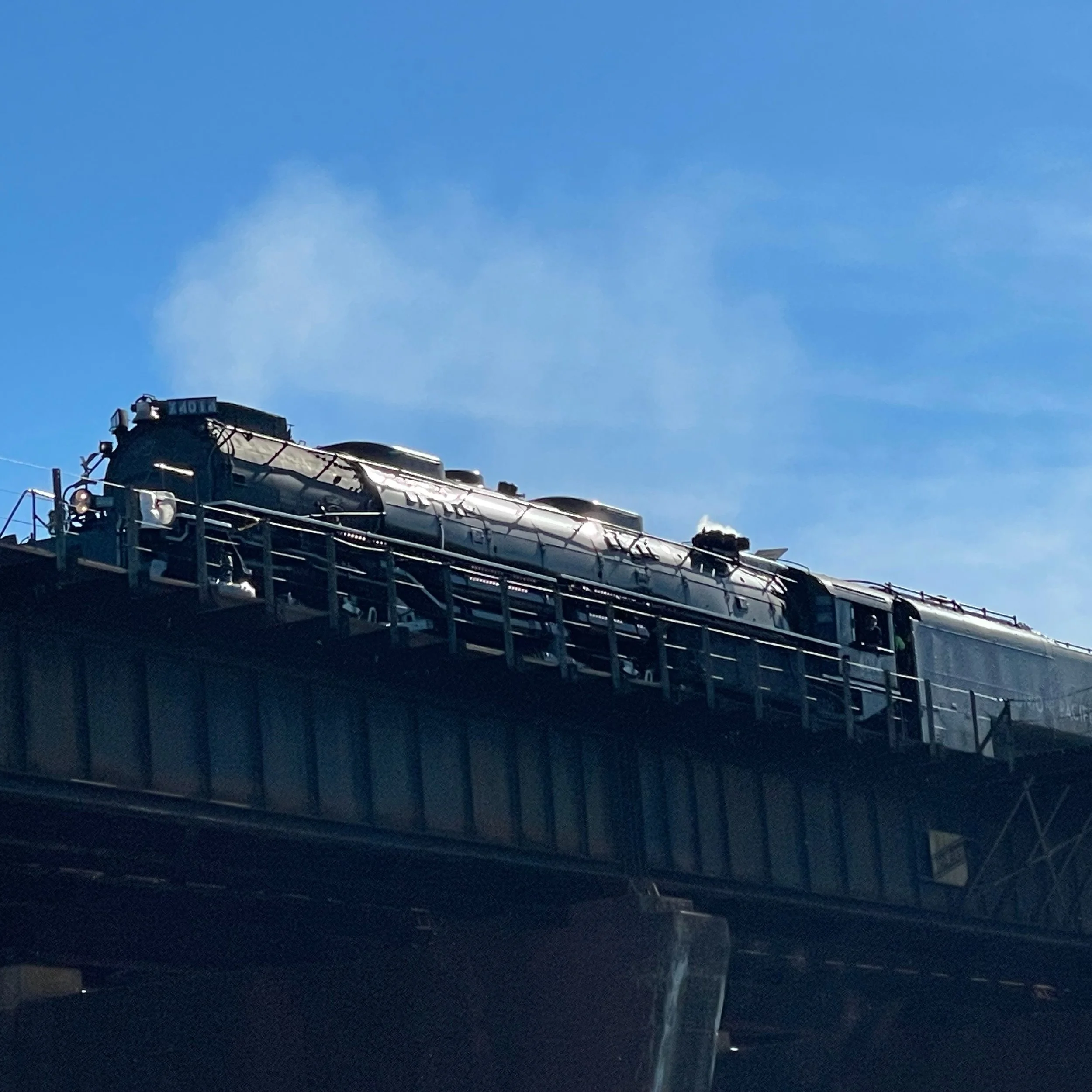 A well-documented locomotive crossing of the Fox River. At least three drones and three TV helicopters flew above Big Boy No. 4014 as it rolled towards an overnight stop in West Chicago.

https://www.up.com/about-us/history/steam/track