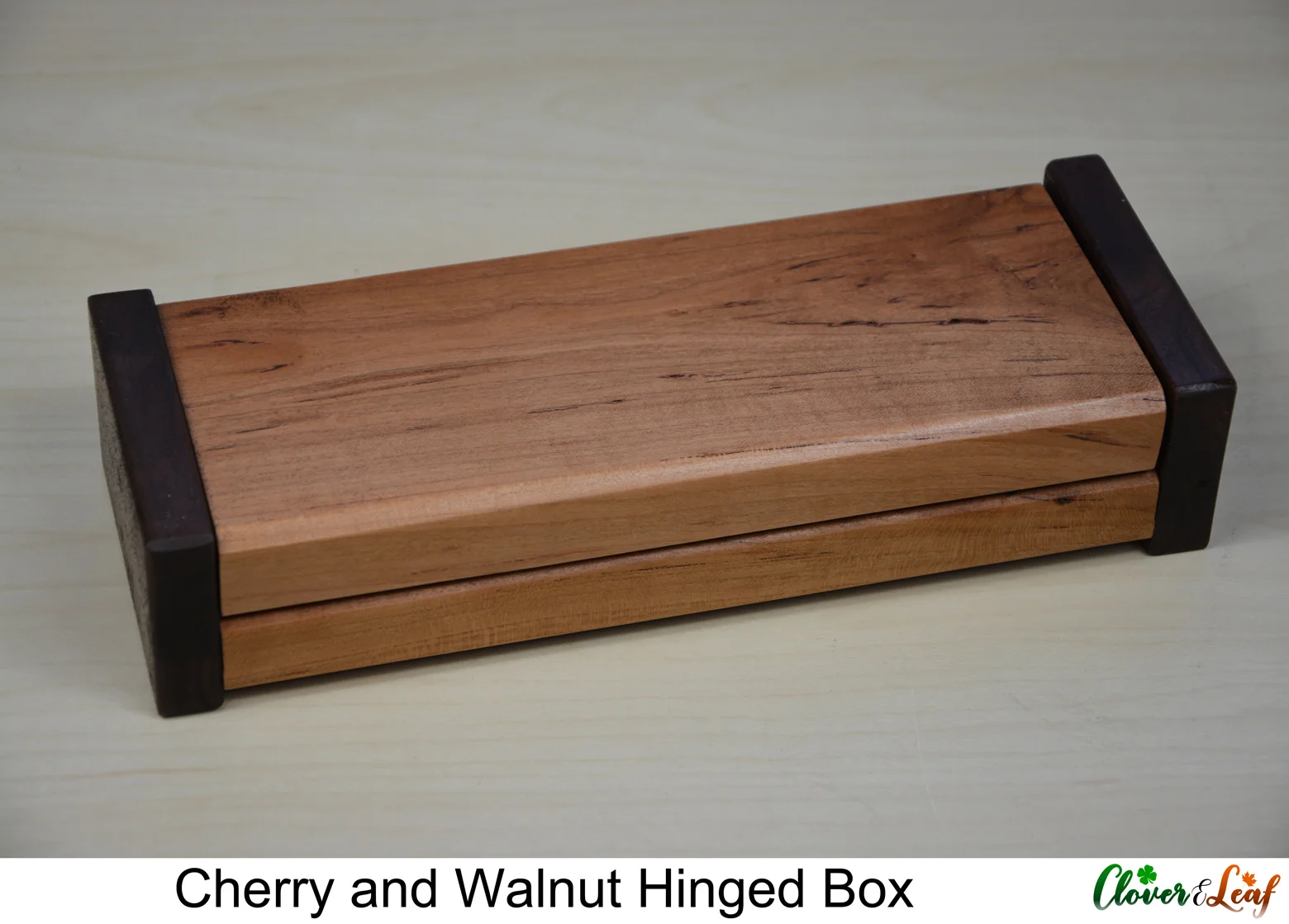 Cherry and Walnut Hinged Box