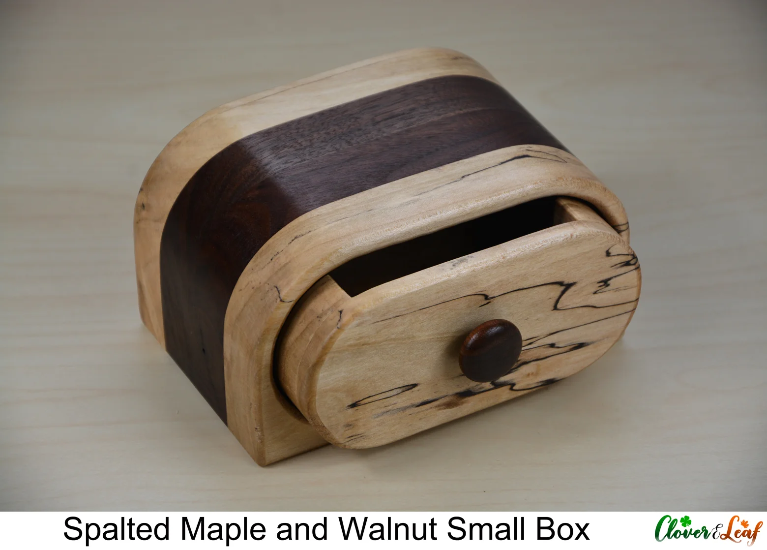 Spalted Maple and Walnut Box with Square Corners Open.jpg