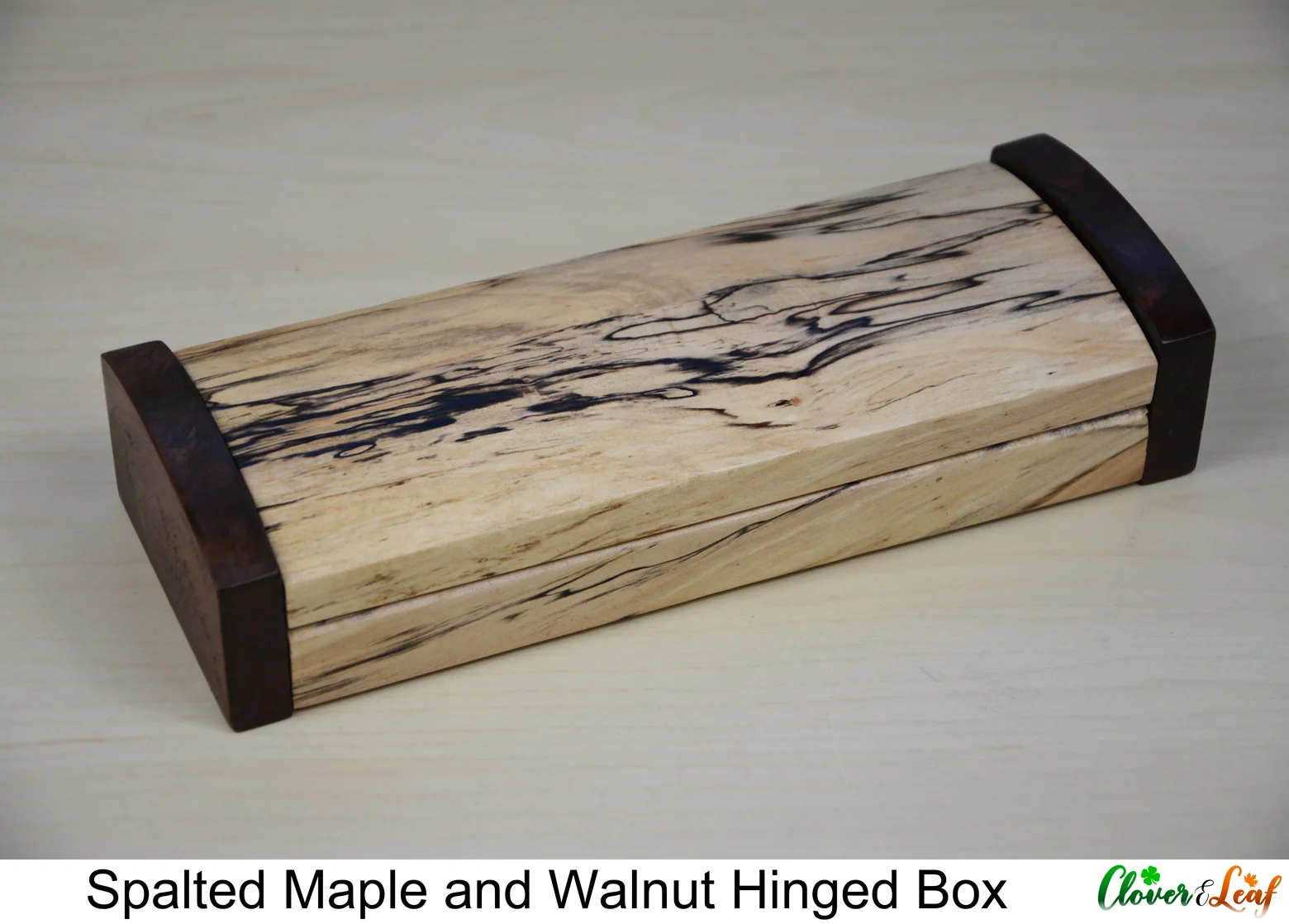 Spalted Maple and Walnut Hinged Box 