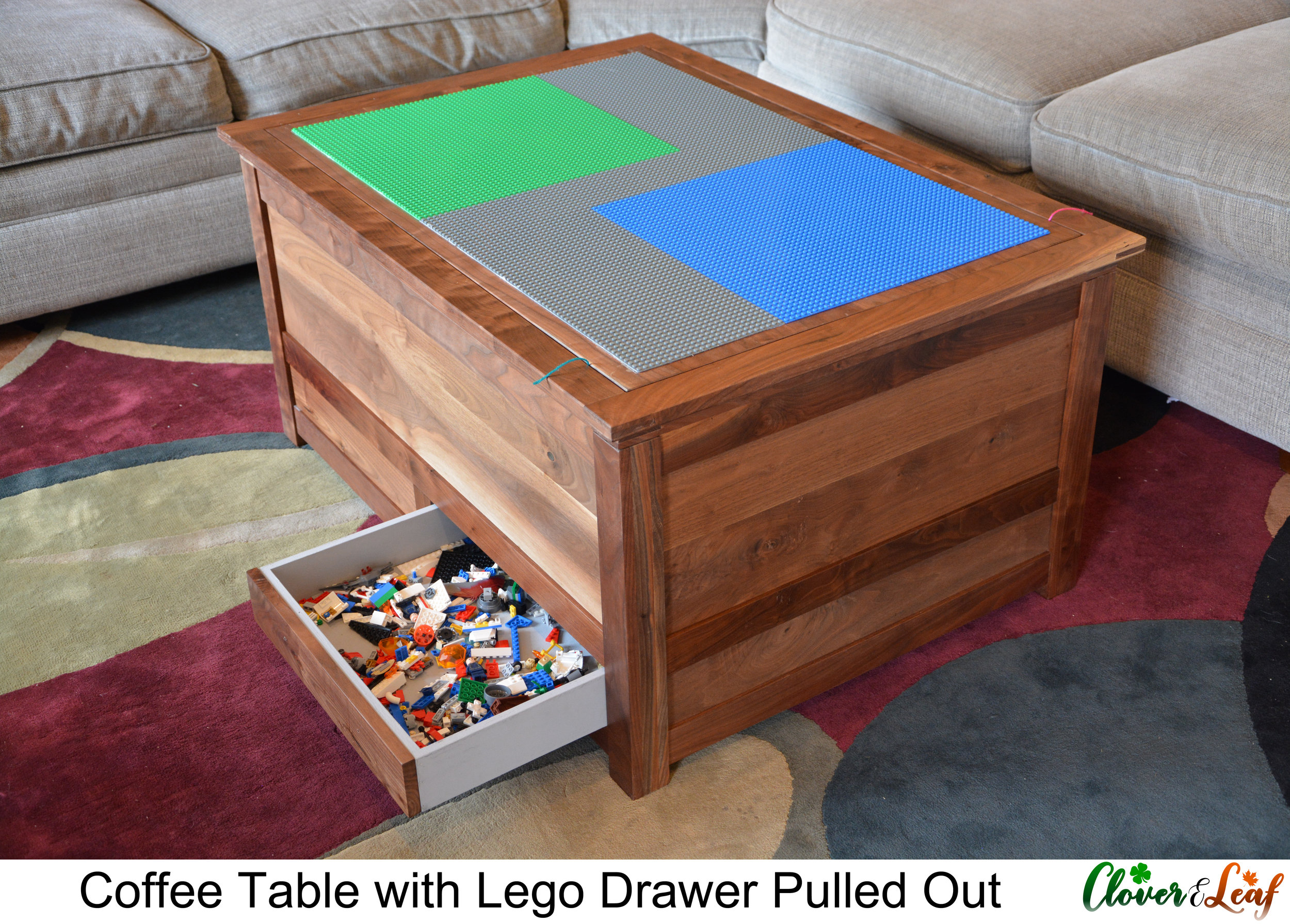 DIY LEGO Table with Storage & Removable Tray - Joyful Derivatives
