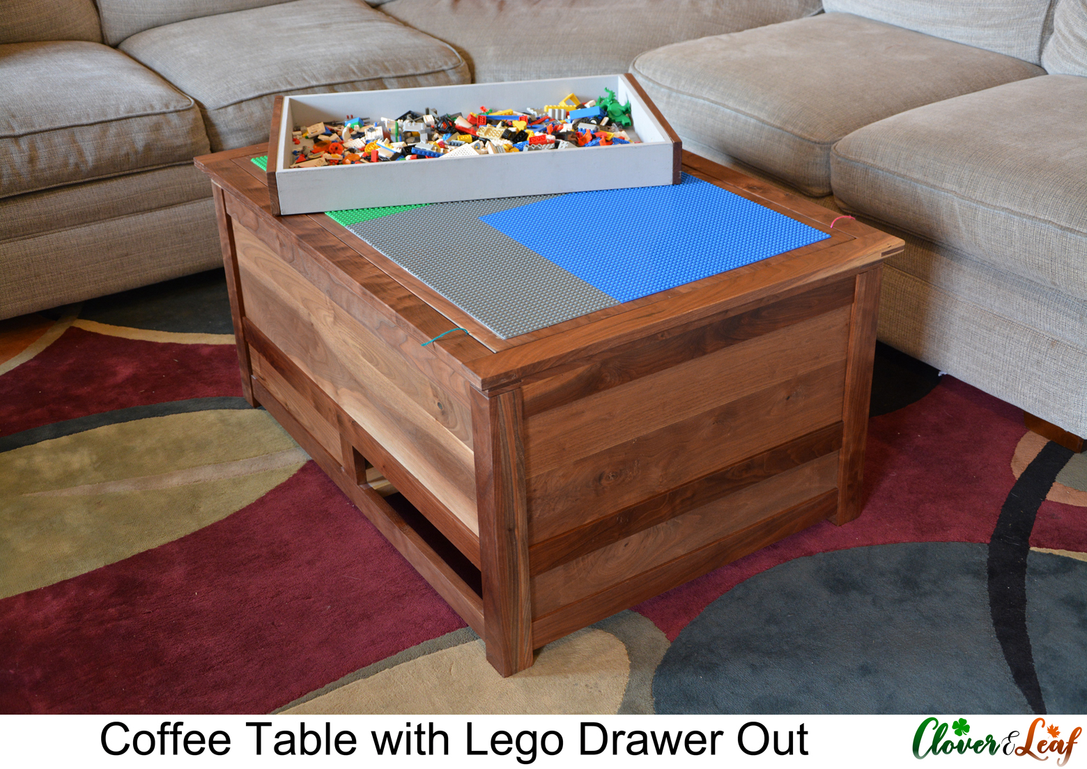 DIY LEGO Table with Storage & Removable Tray - Joyful Derivatives