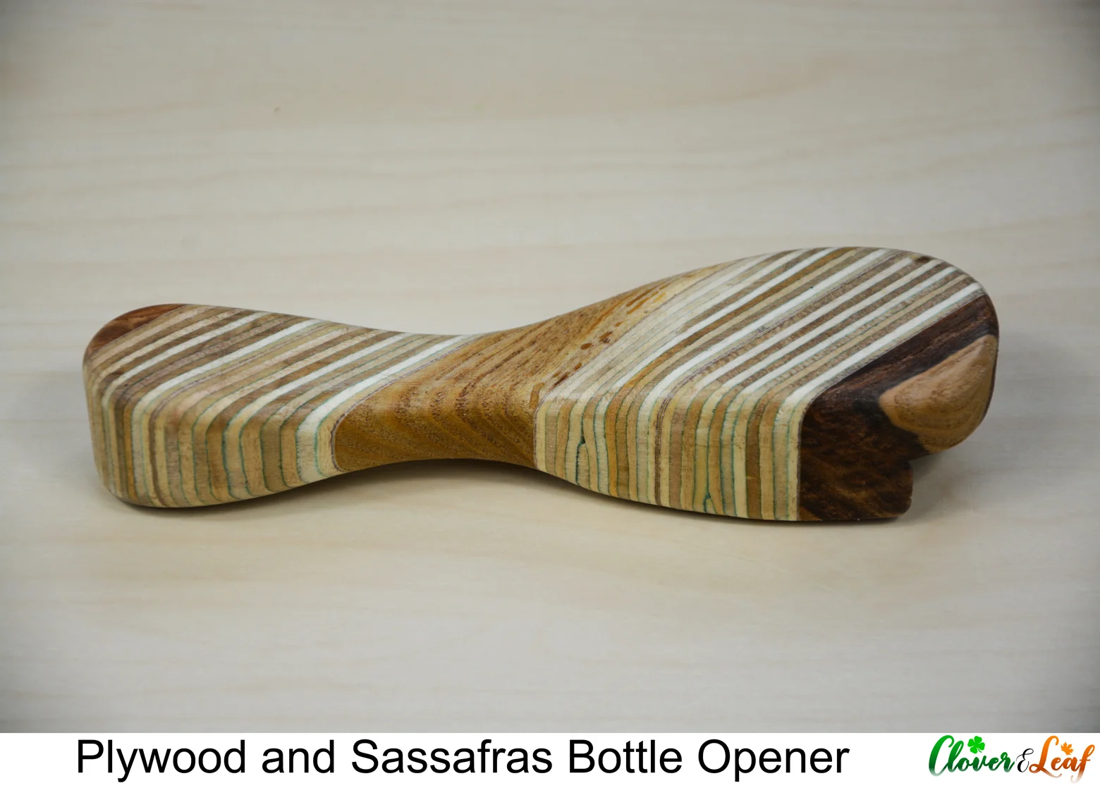 Plywood and Sassafras Bottle Opener Horizontal 2.jpg