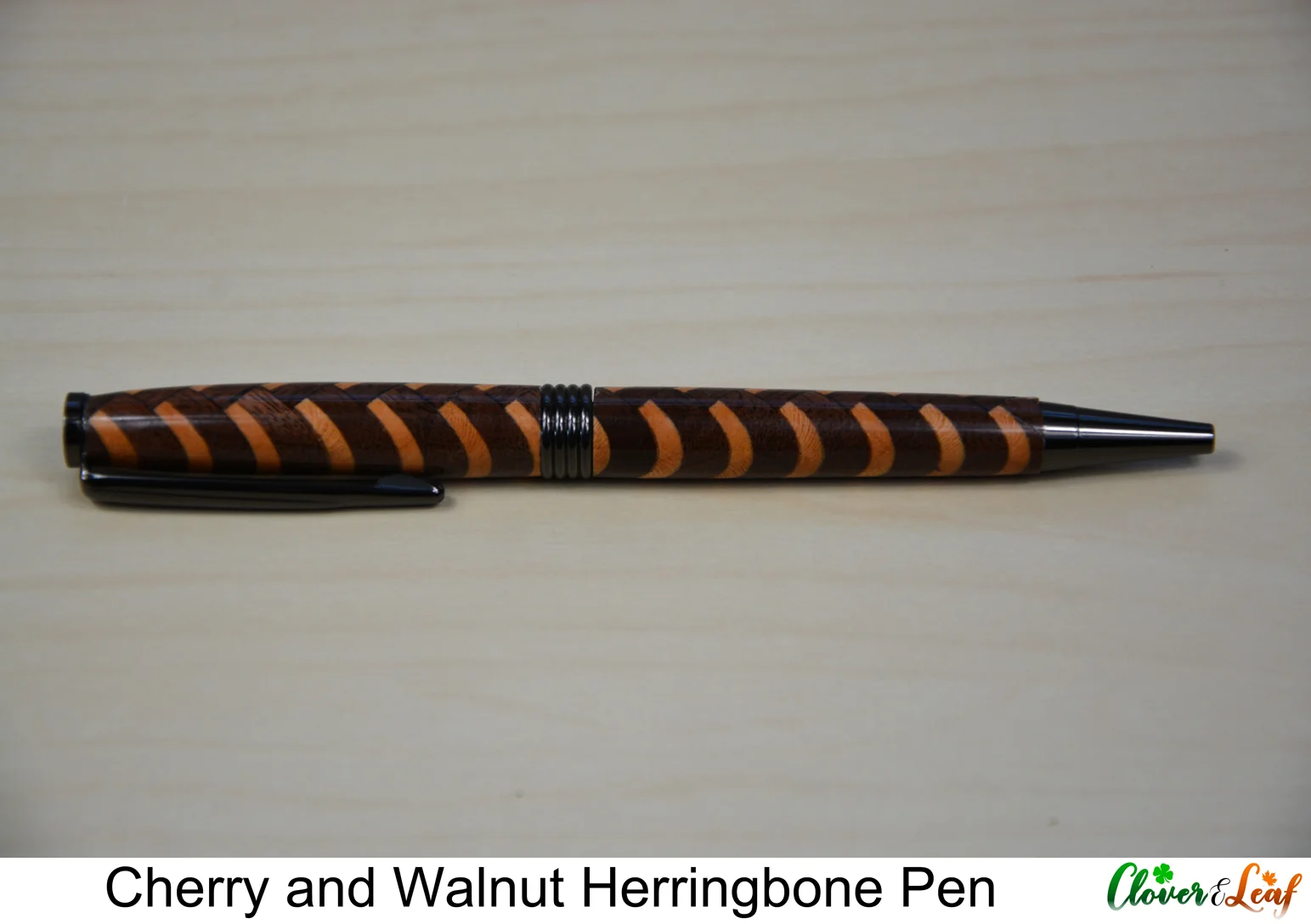 Cherry and Walnut Herringbone Pen Horizontal.jpg
