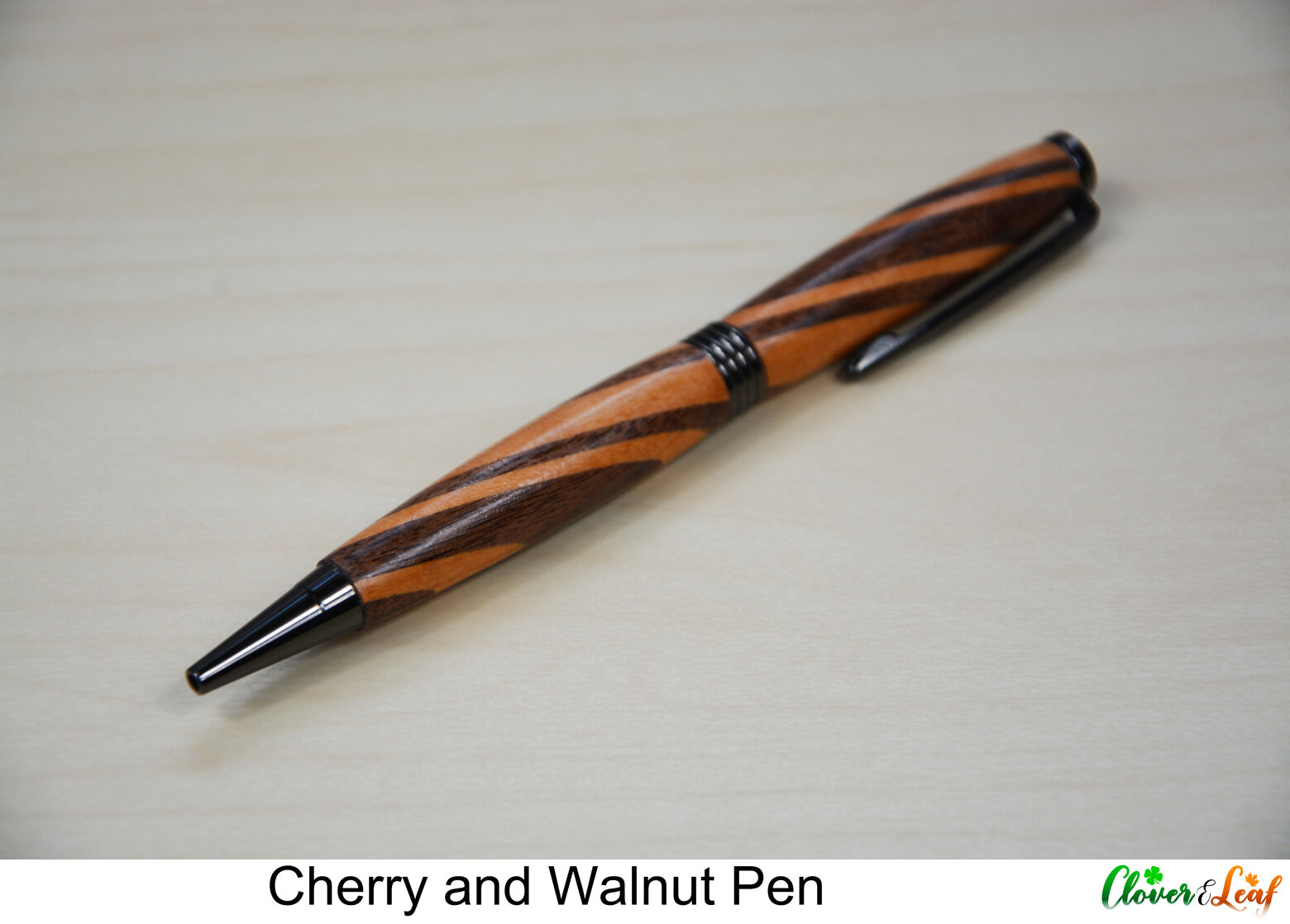 Cherry and Walnut Elipse Pen Diagonal 2.jpg