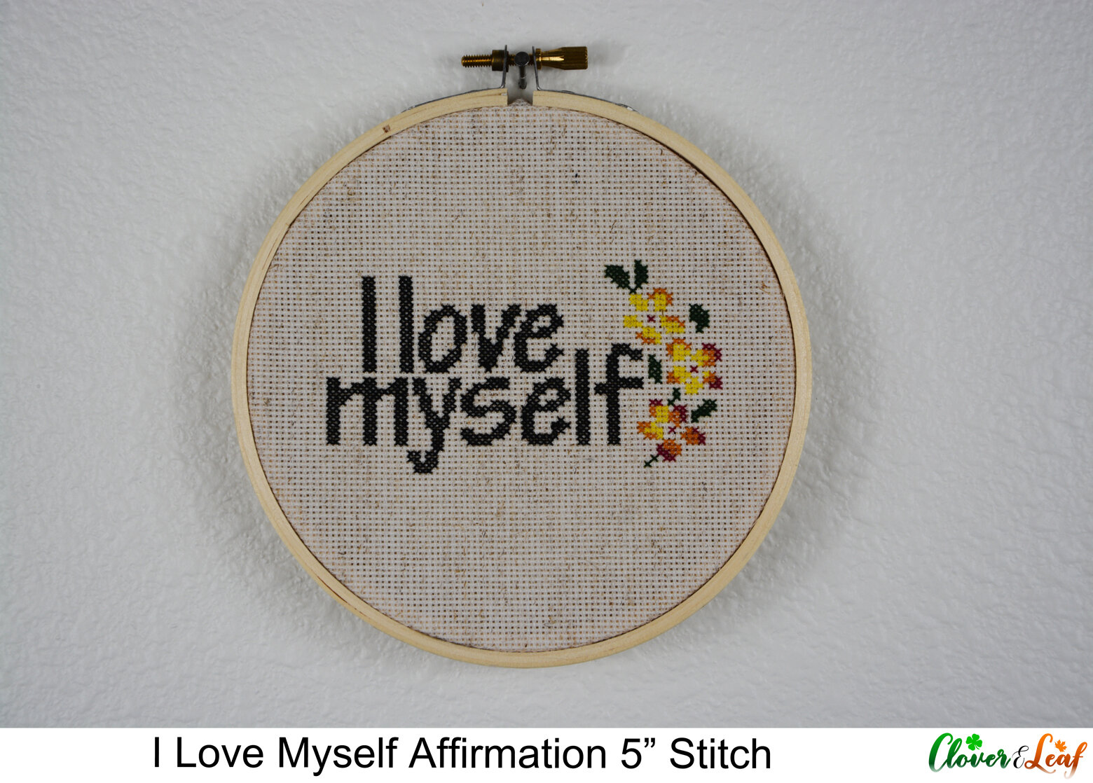 I Love Myself 5" Cross Stitch 
