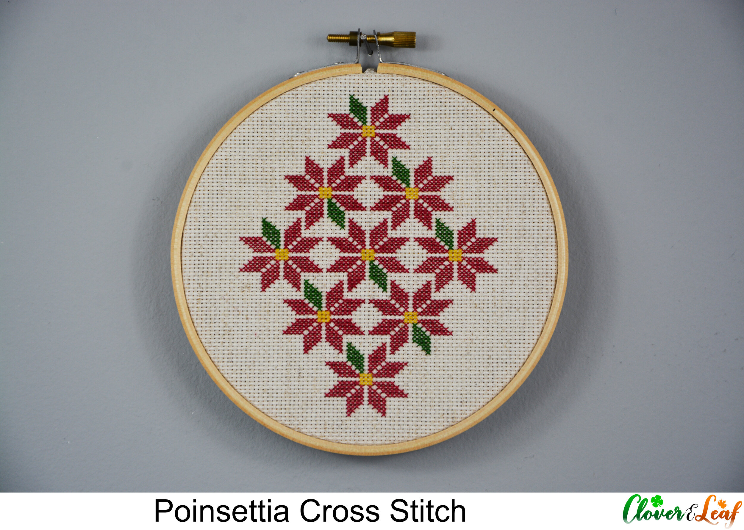 Poinsettia Cross Stitch 