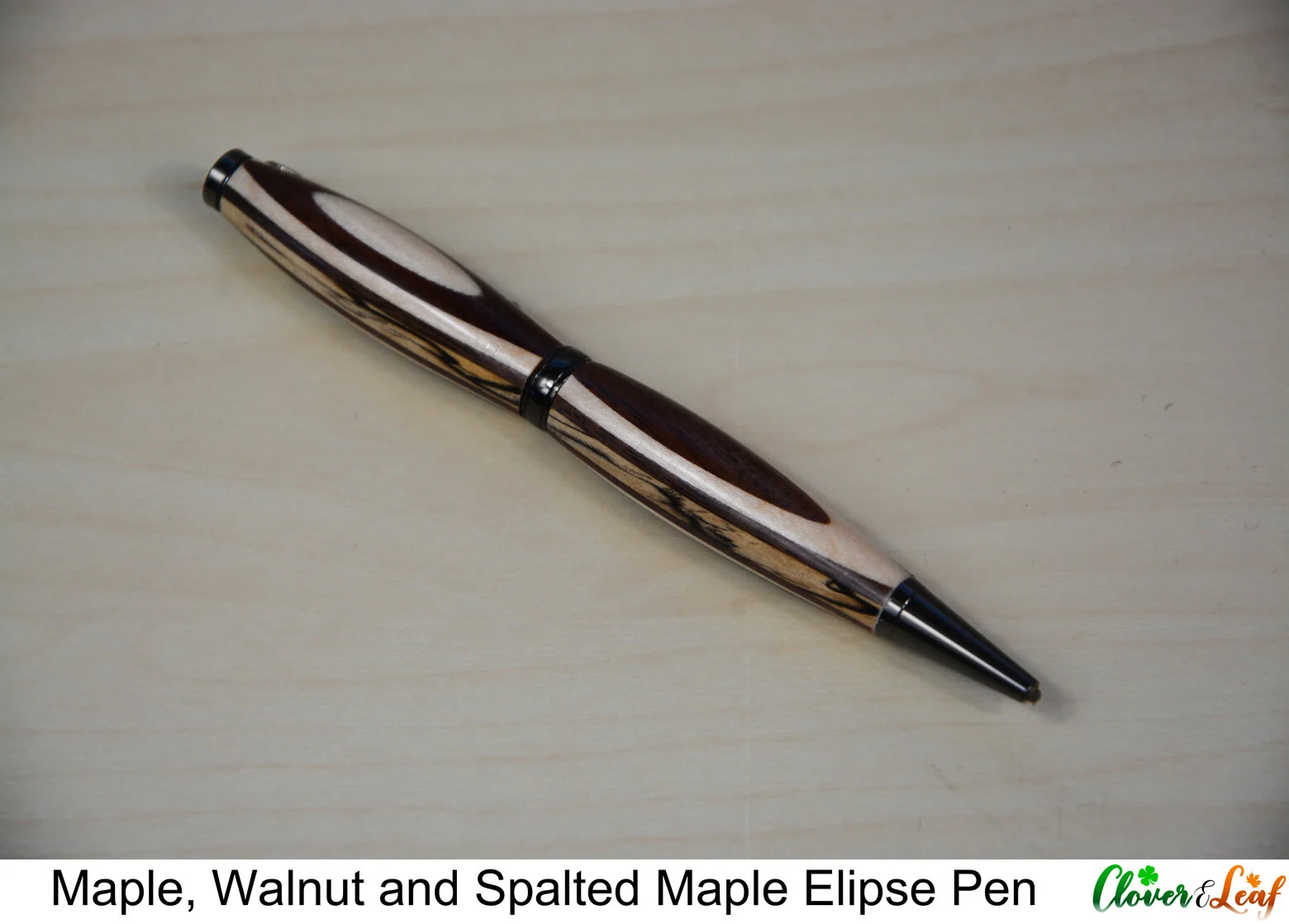 Maple, Walnut and Spalted Maple Twist Pen
