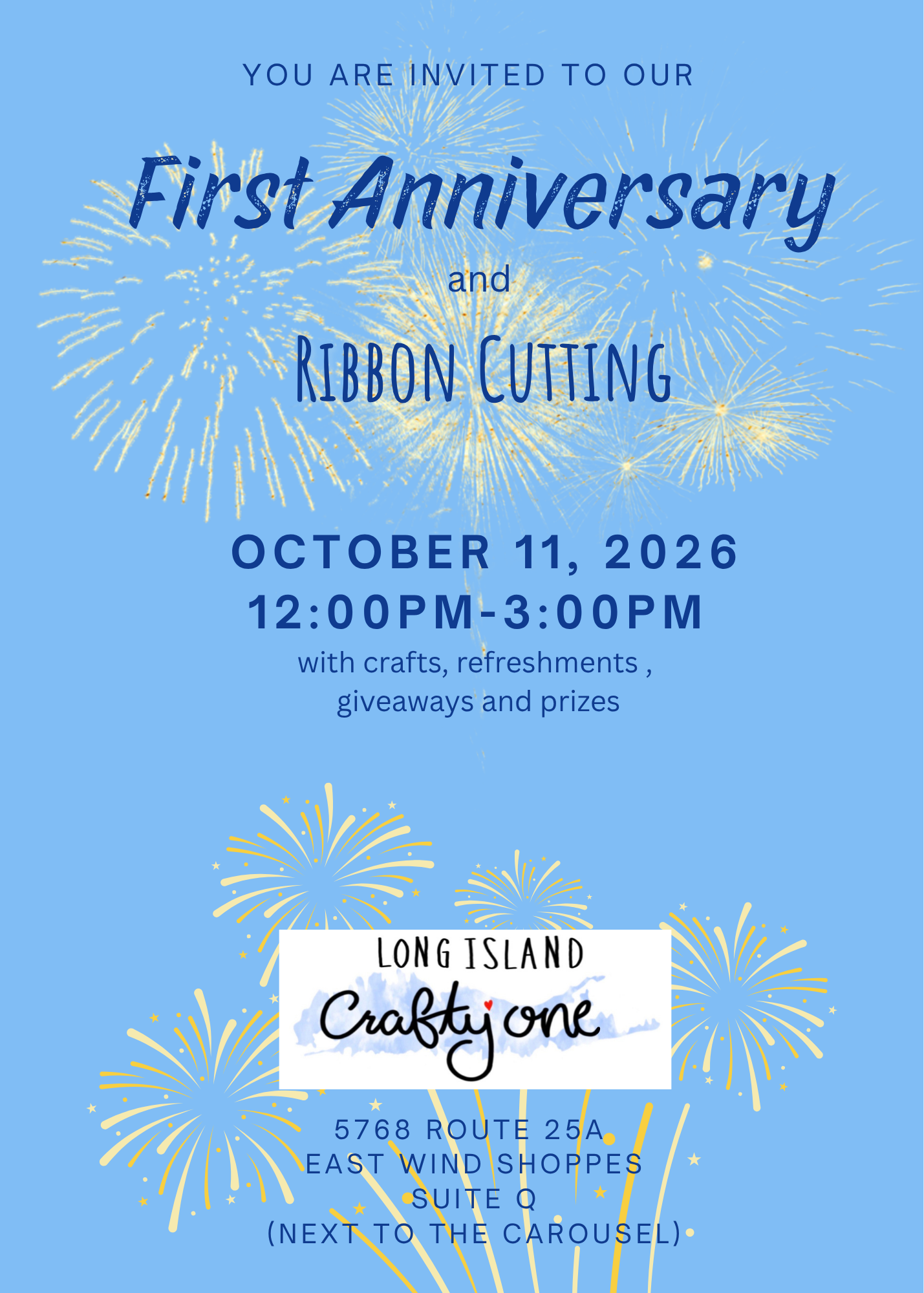 Ribbon Cutting For Local Business One Year Anniversary