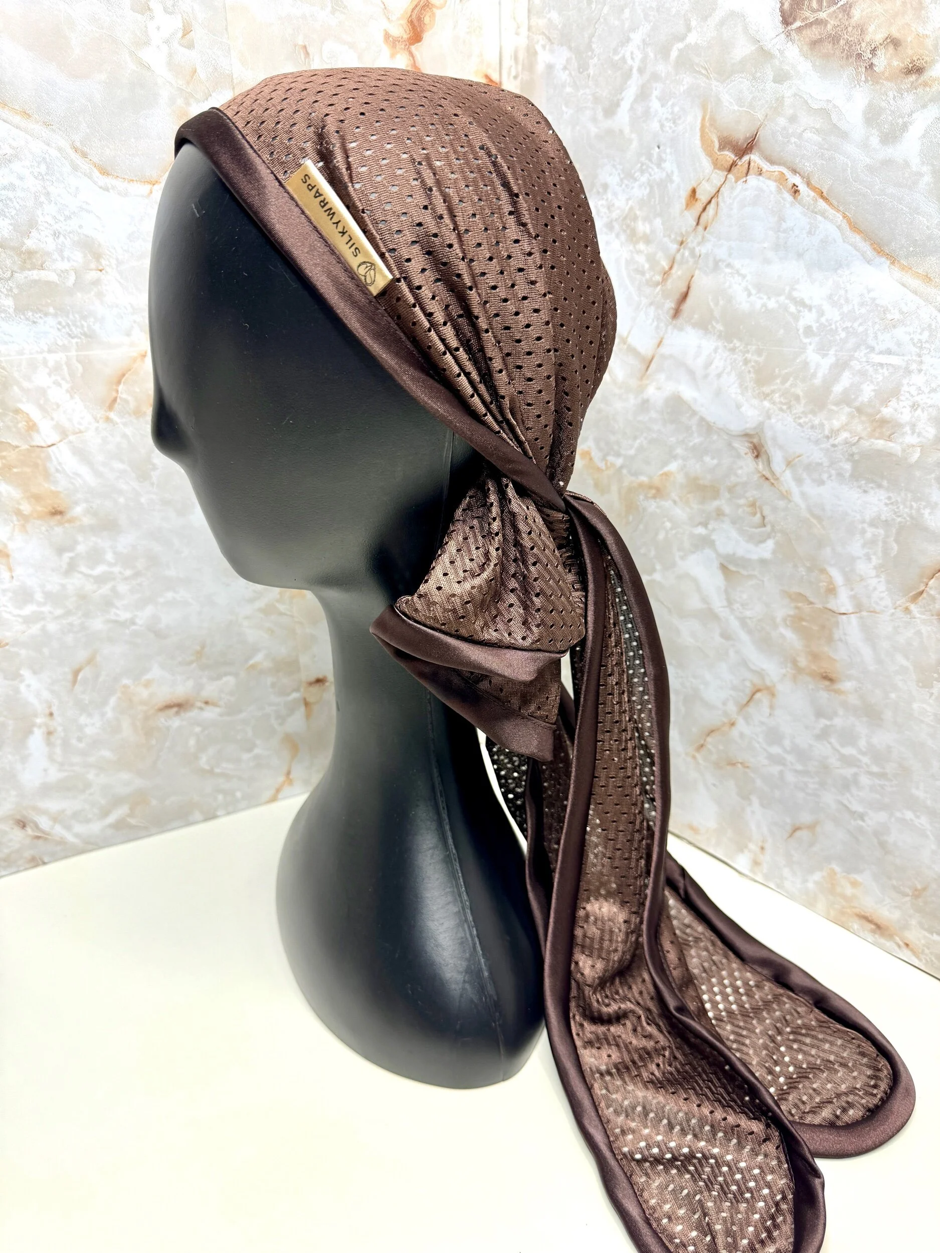 Mesh Scarf-Coco Brown