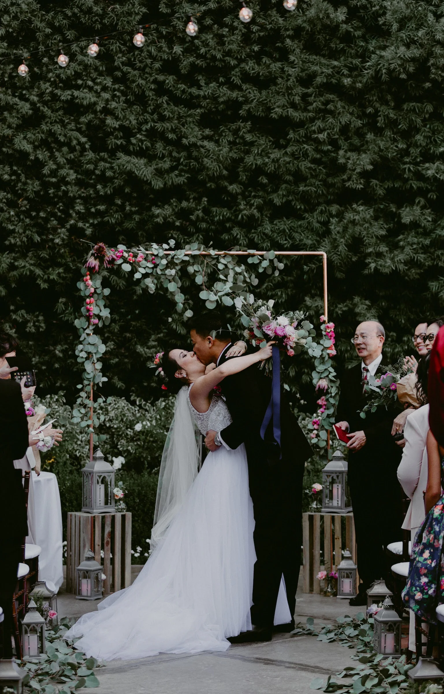 Photographer- Christine Flowers; Florals- Leaves & Liliacs; Videographer- Nest Weddings