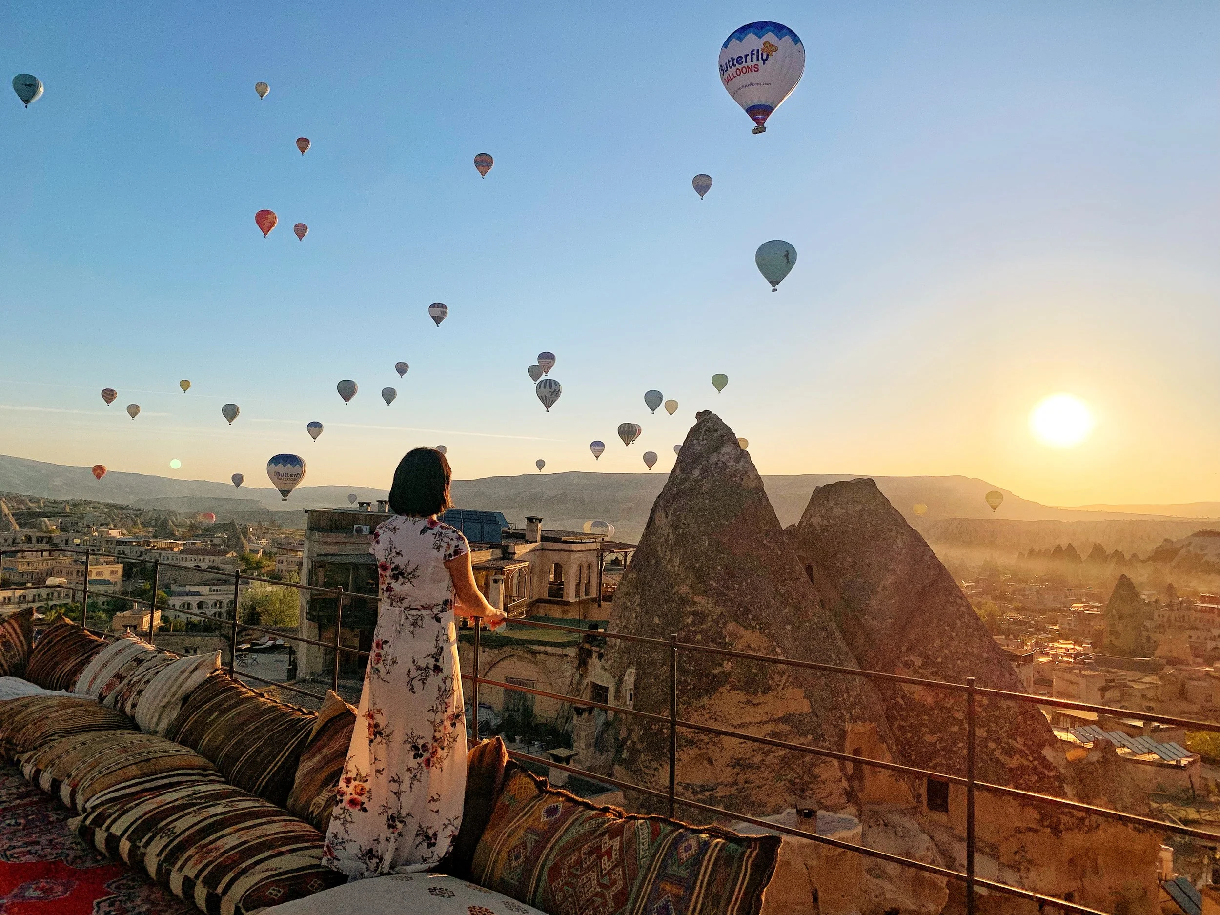 Angela Lim during sunrise in Turkey