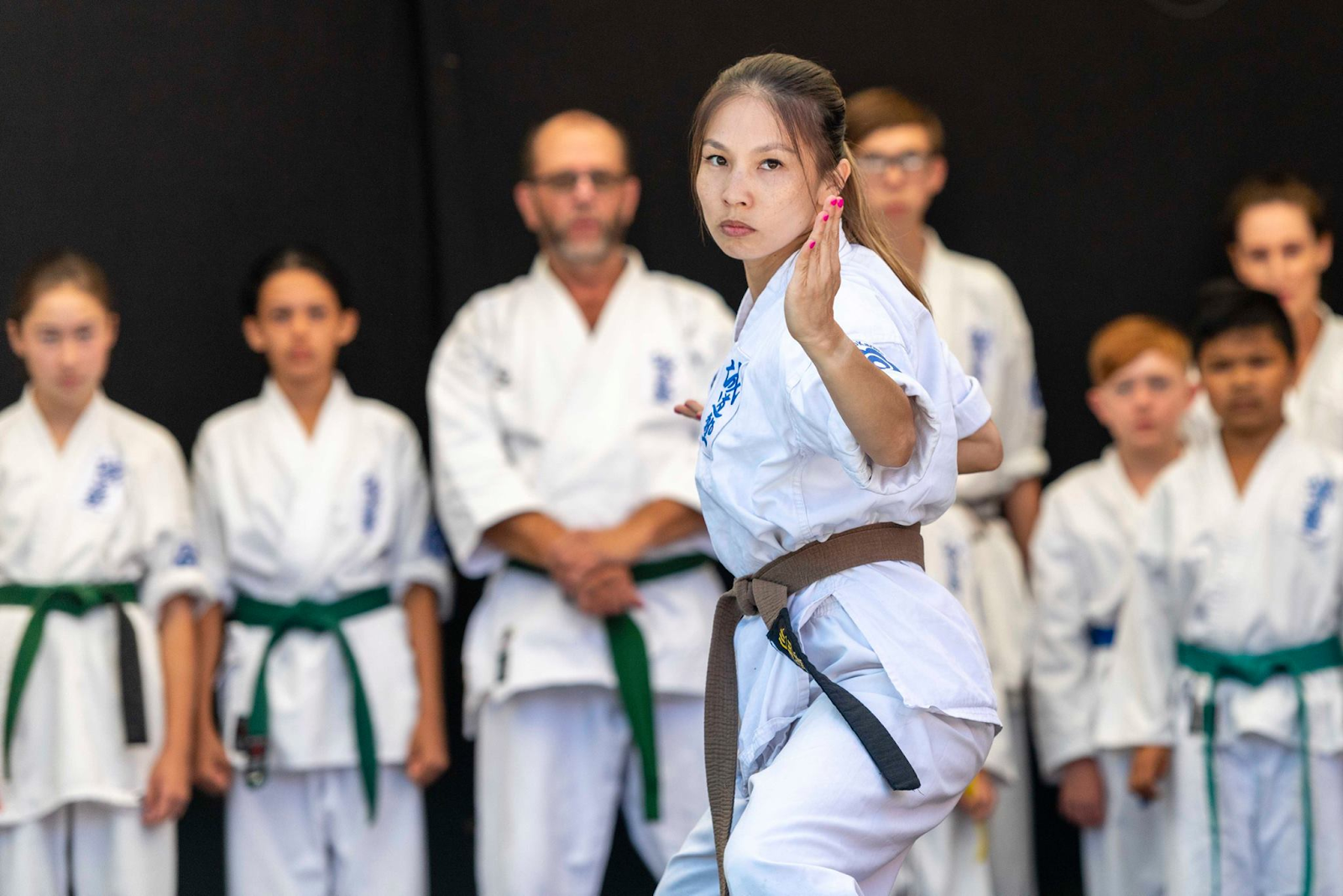 Vivian doing karate at the Japan festival (photo credit Rob Stone Photography)