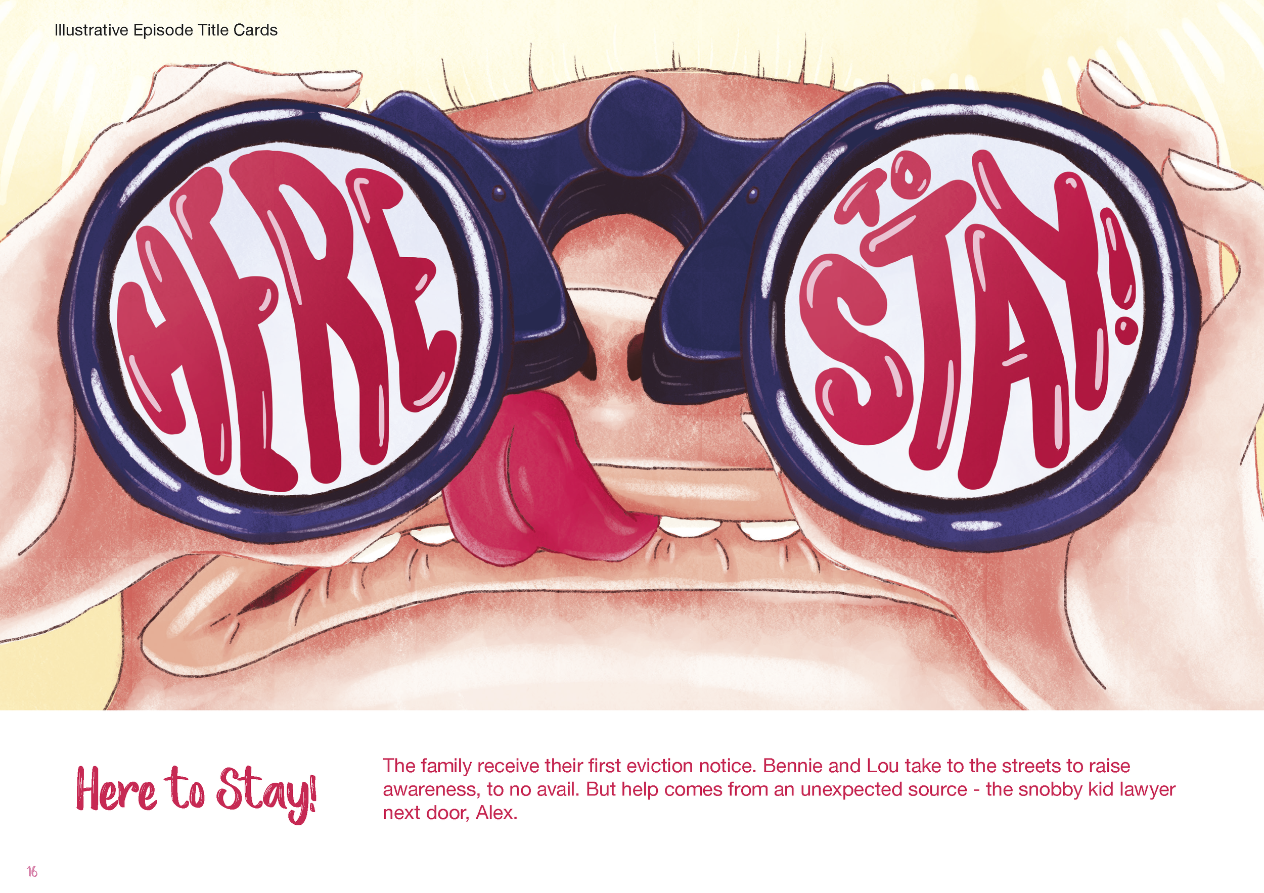 "Here to Stay!" Episode Title Card: Here to Stay!