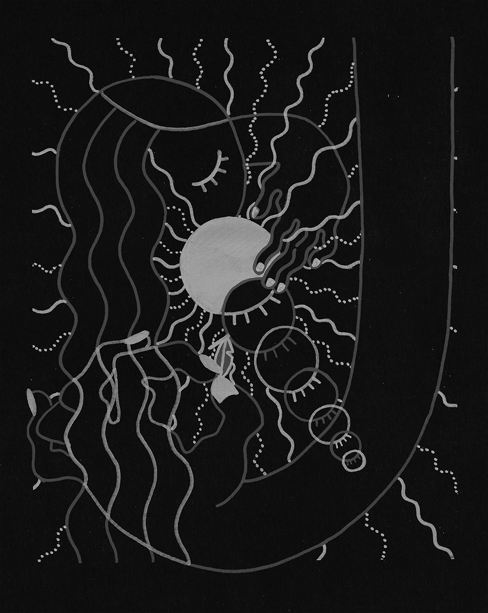 Sun Sign — B&W Version