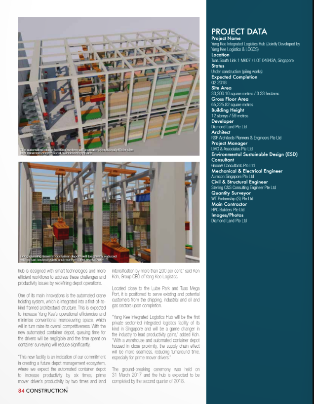 Sterling Engineers-Yang Kee Integrated Logistics Hub featured in ...
