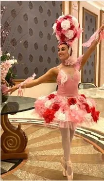 BOTANICAL BEAUTIES AND BOUQUET BALLERINAS oversized floral performers community festivals from Melbourne
