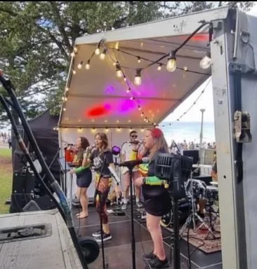 live on stage - the Ladybeans.JPG