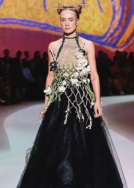 woven clothing by Aboriginal designer SAMALA - NAARM.JPG