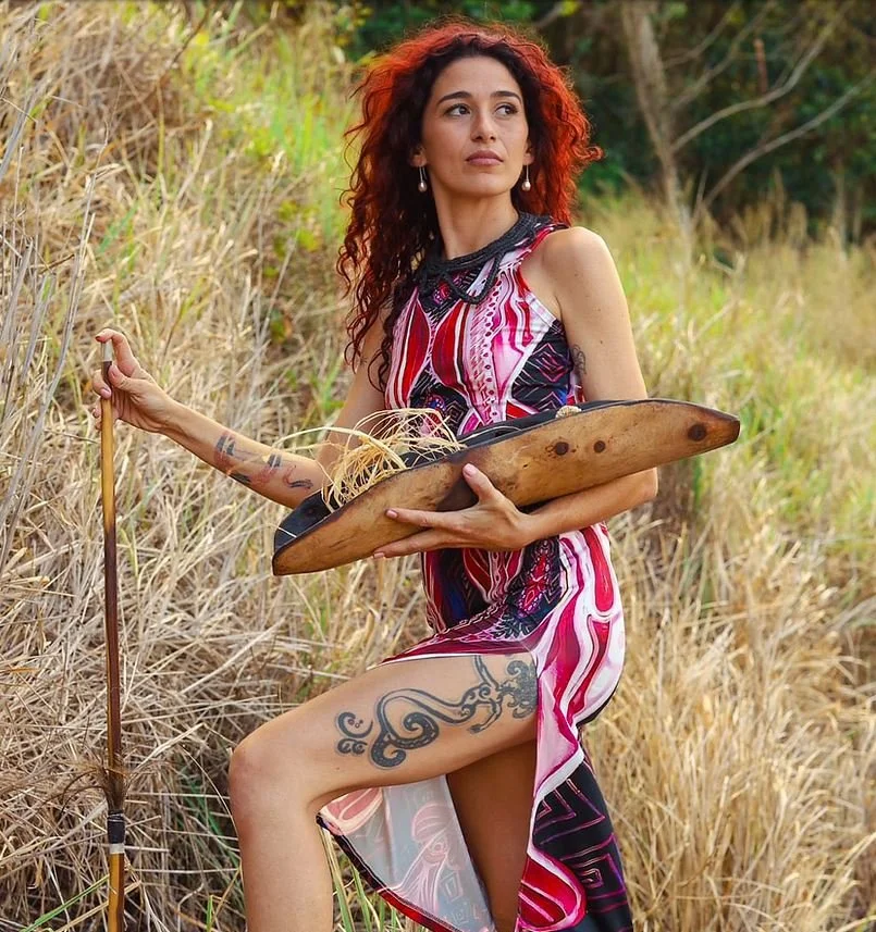 Stunning designs by Indigenous Aborigial Melbourne based  fashion.JPG