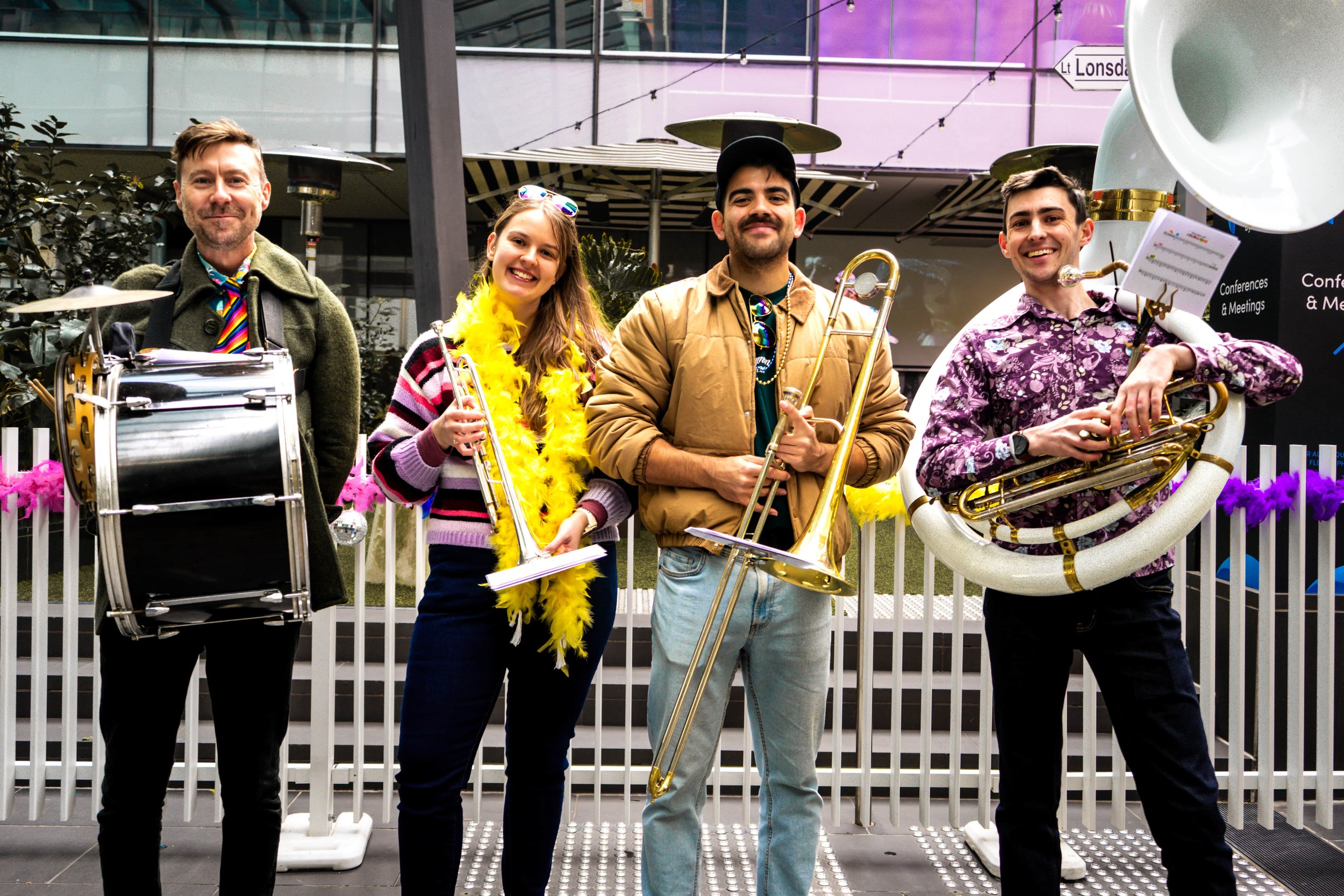 Hire Roving Band Melbourne | HOT SOCKS BIG BAND Melbourne pop showband is event highlight