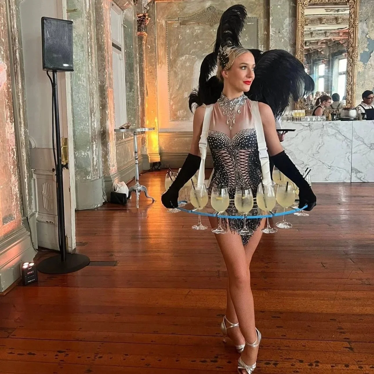 CHAMPAGNE TABLES MELBOURNE NOVELTY ACT WEDDING LIVE PERFORMANCE