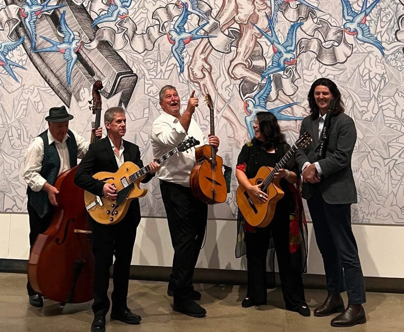 Book gypsy swing ensemble Queensland | AVALON SWING creates vibrant dancefloor energy for weddings | Artist Bookings