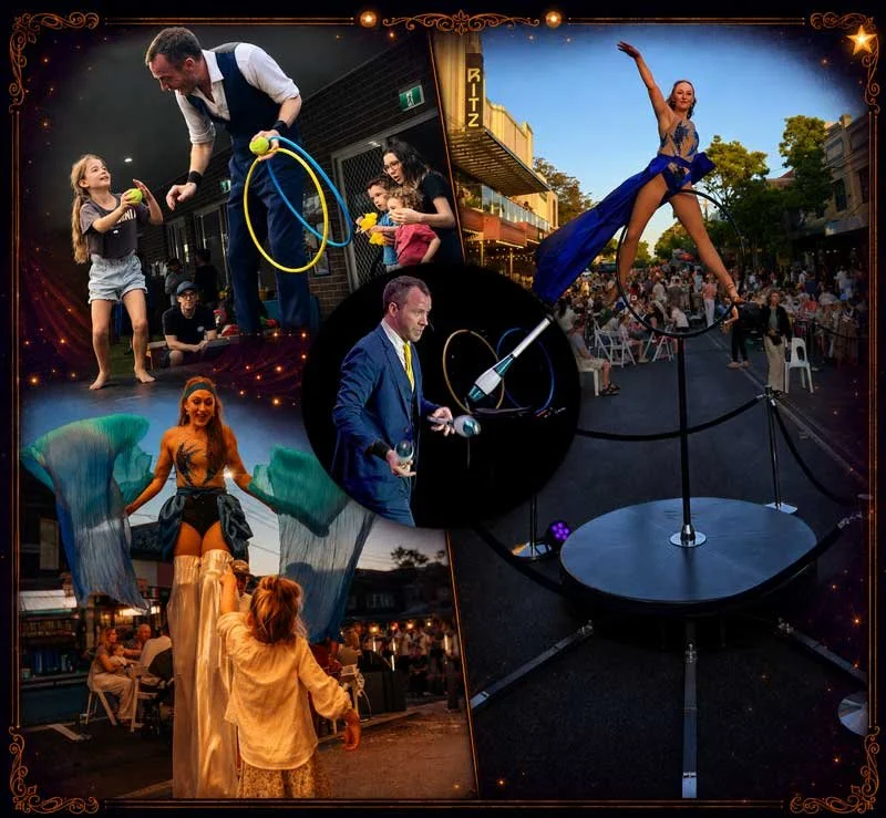 CHAOS SYDNEY CIRCUS SKILLS ARTIST CORPORATE FUNCTION HIRE