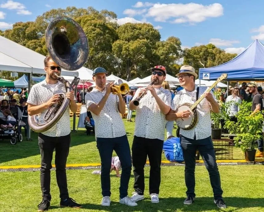 THE ATLANTIC ROVING BRASS BAND ADELAIDE JAZZ WEDDING LIVE ENTERTAINMENT