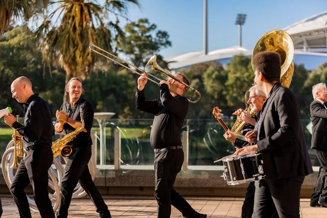 THE ATLANTIC ROVING BRASS BAND ADELAIDE NEW ORLEANS SWING CORPORATE EVENT HIRE