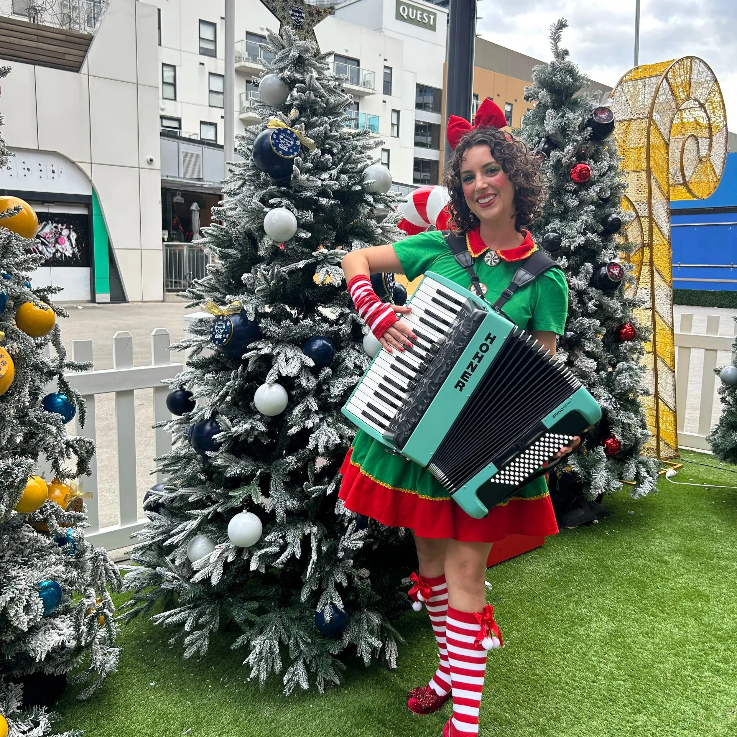 LUCY MELBOURNE SEASONAL ACCORDION PLAYER CORPORATE CHRISTMAS