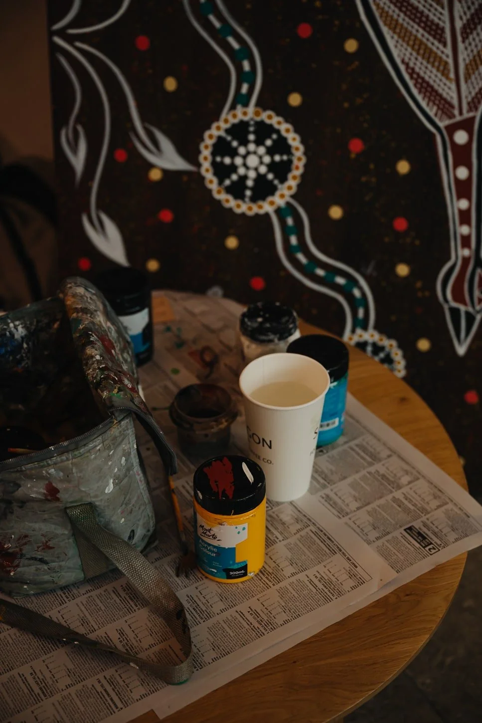 Hire Aboriginal workshop artist Melbourne, Sydney, Brisbane | Retail mural activation project