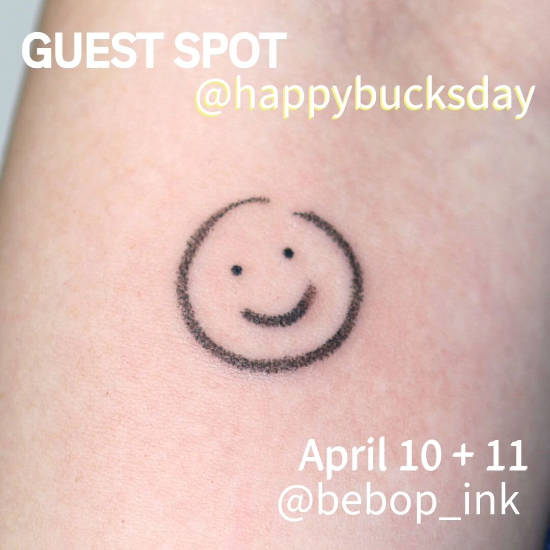 Excited to have @happybucksday join us April 10 + 11! To book, please email them directly at: happybucksday@gmail.com (with name, age, design, size, placement and date) 
.
.
#tattoo #vancouvertattoo #vancouverart #ttt #タトゥー #イラスト #yvr #vancouvertatto