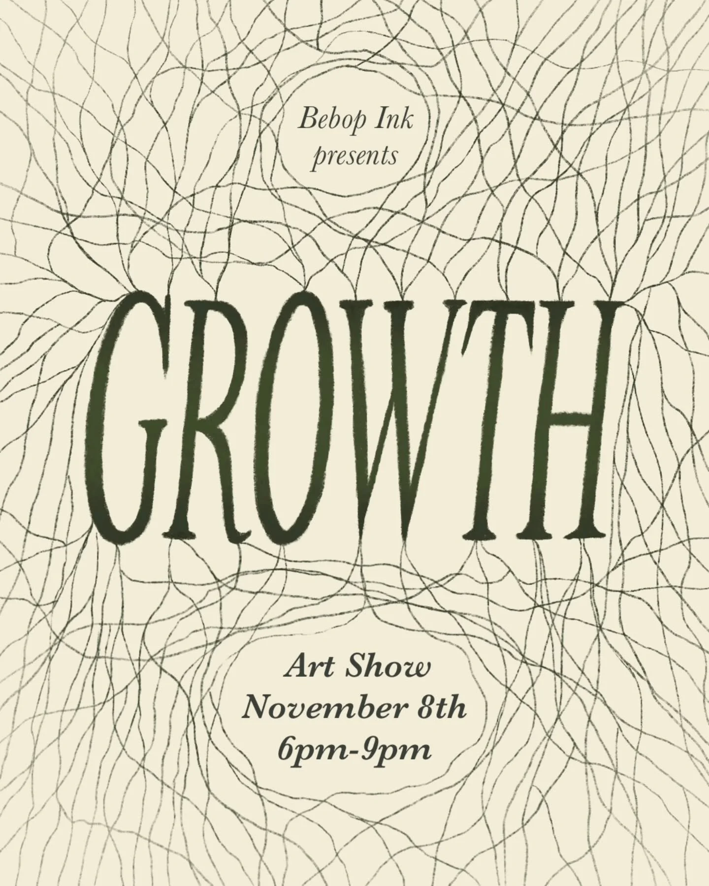 🌱Growth Art Show🌱
Come join us for our second art exhibition! 

🗓 Date: Nov 8, 2025
🕕 Exhibition Hours: 6pm - 9pm
📍 Location: 3283 Main St, Vancouver 

&quot;Growth never rests. It rises, falls, and returns in both quiet and unexpected ways. Thr