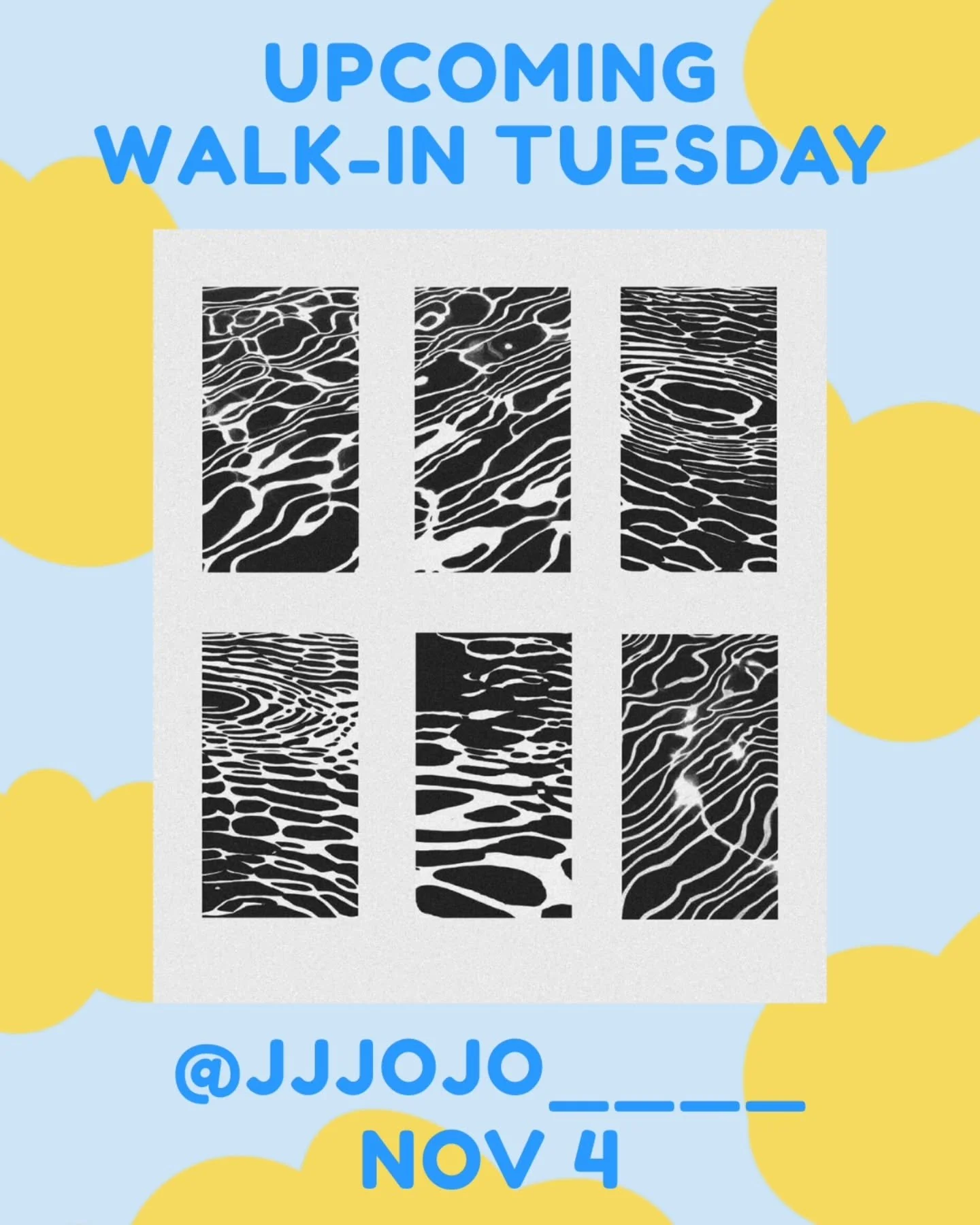 Next up for Walk-in Tuesday: @jjjojo____ - Nov 4!
.
👉we host walk-ins every Tuesday with a different artist each week.
.
.
#tattoo #vancouvertattoo #vancouverart #yvr #vancouvertattooartist #tattooflash
