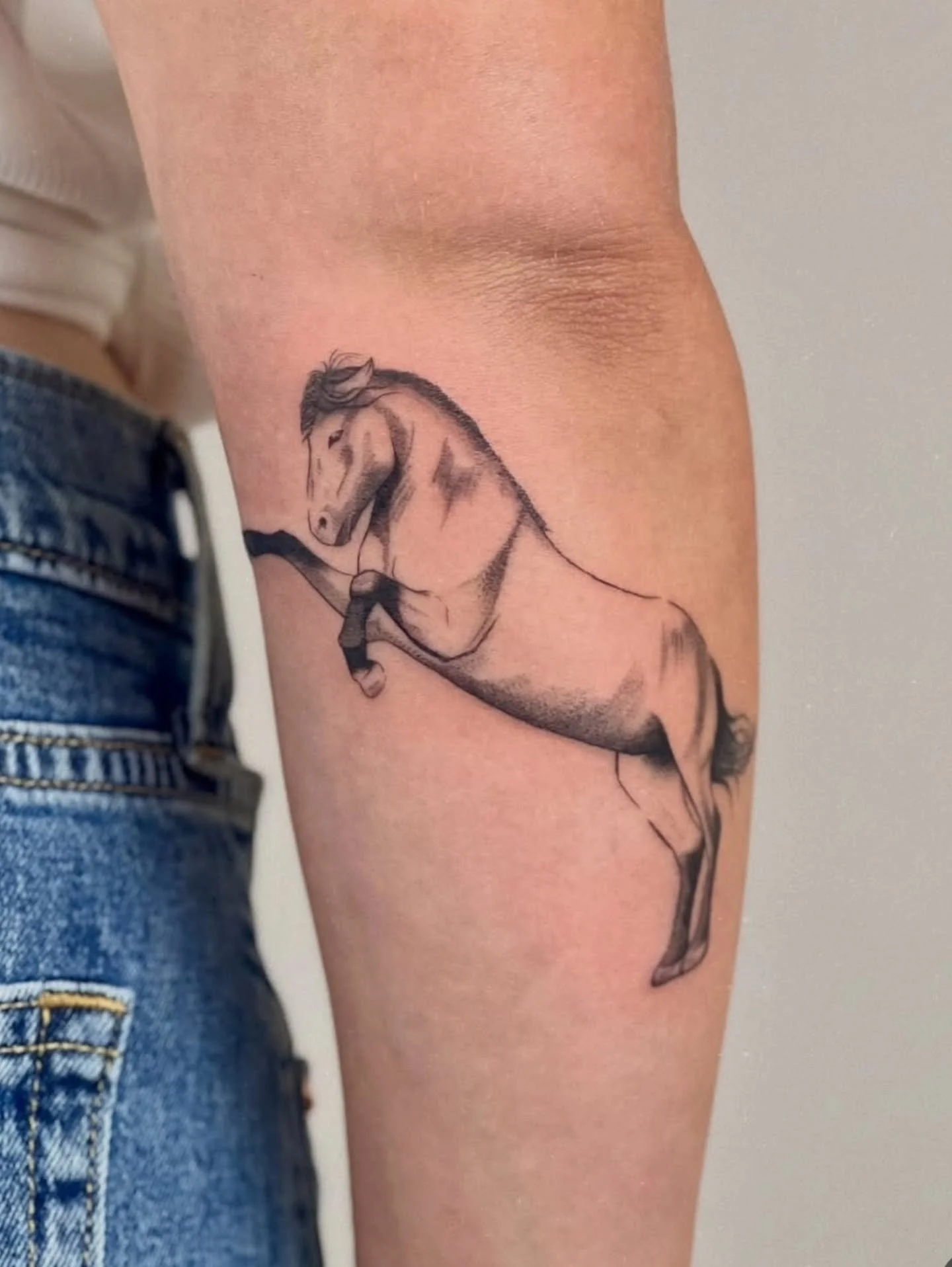 Rearing Horse 🐎 by @statlew_ 
.
Upcoming: Pre-Holiday Market - Nov 29 &amp; 30! 
.
.
#tattoo #vancouvertattoo #vancouverart #yvr #vancouvertattooartist #tattooflash #horse