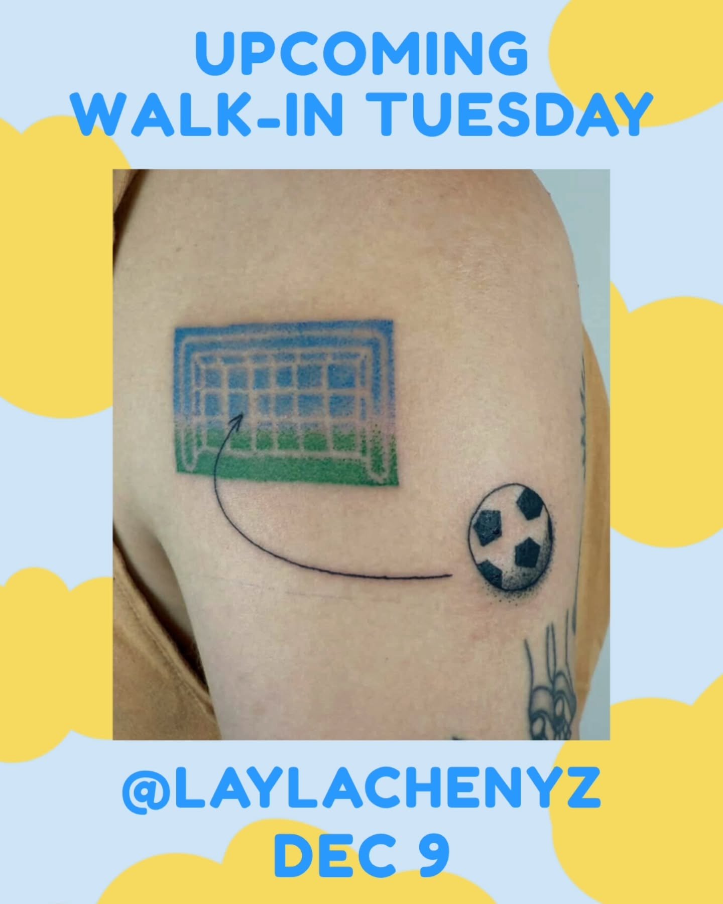 Next up for Walk-in Tuesday: @laylachenyz Dec 9! 
.
There will be no walk-in in next Tuesday, Dec 16 (Studio closed Dec 16-18)
.
.
#tattoo #vancouvertattoo #vancouverart #yvr #vancouvertattooartist #tattooflash
