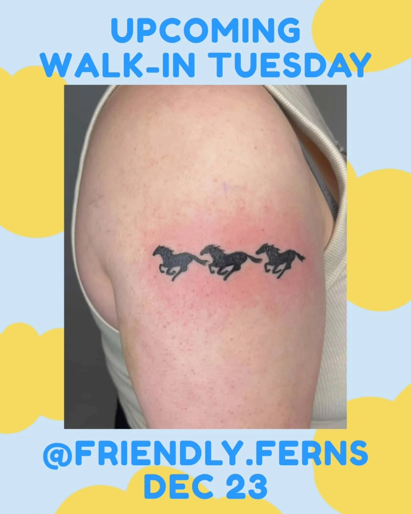 Next up for Walk-in Tuesday: @friendly.ferns Dec 23! 
.
.
#tattoo #vancouvertattoo #vancouverart #yvr #vancouvertattooartist #tattooflash