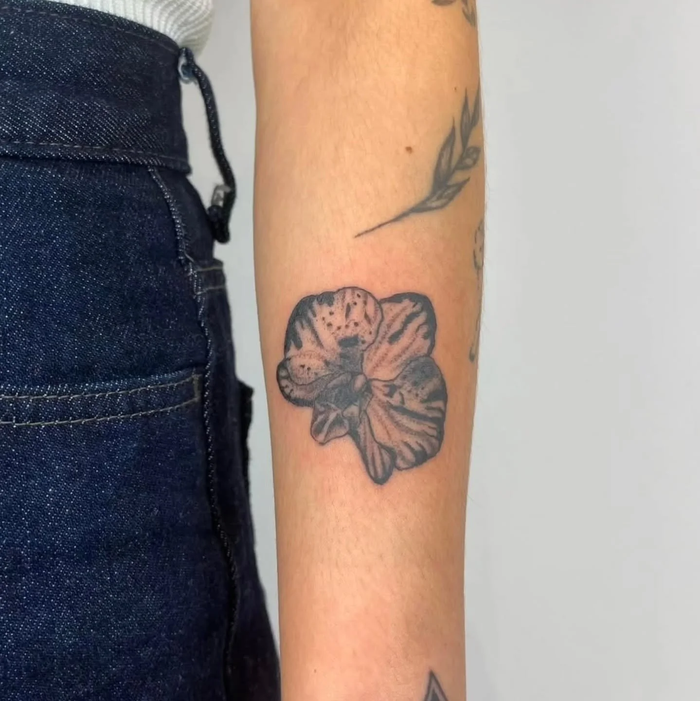 Orchid 🌺 by @friendly.ferns 
Booking available!
.
.
#tattoo #vancouvertattoo #vancouverart #yvr #Orchid #vancouvertattooartist #floraltattoo