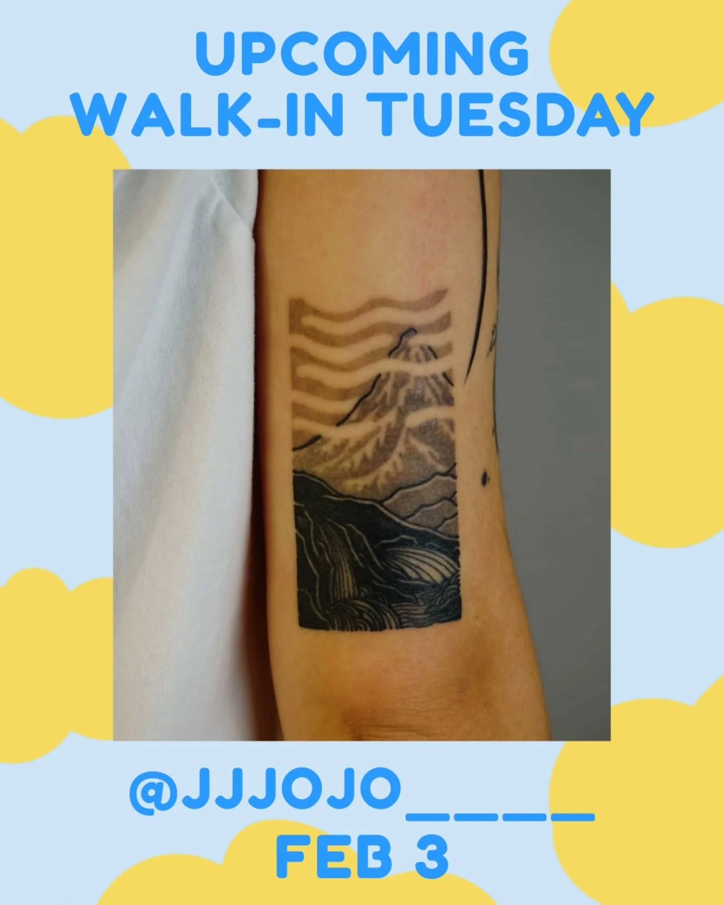 Next up for Walk-ins: @jjjojo____  tomorrow! Feb 3! 
.
👉 We host walk-ins every Tuesday with a different artist each week! 
📌 Upcoming: Friday the 13th x Valentine's day flash event: Feb 13 + 14 (2 days!) 
.
.
#tattoo #vancouvertattoo #vancouverart