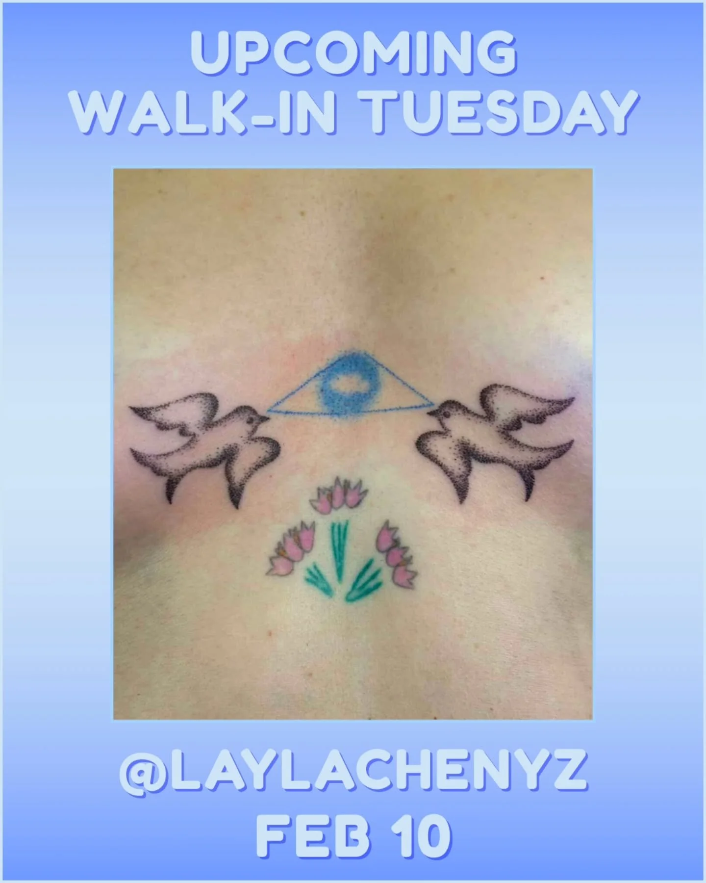 Next up for Walk-in: @laylachenyz Feb 10! 
.
👉 We host walk-ins every Tueaday with a different artist each week! 
📌 Upcoming: Friday the 13th x Valentine's Flash Event: Feb 13 + 14 (2 days!) 
📍 3283 Main St
.
.
#tattoo #vancouvertattoo #vancouvera