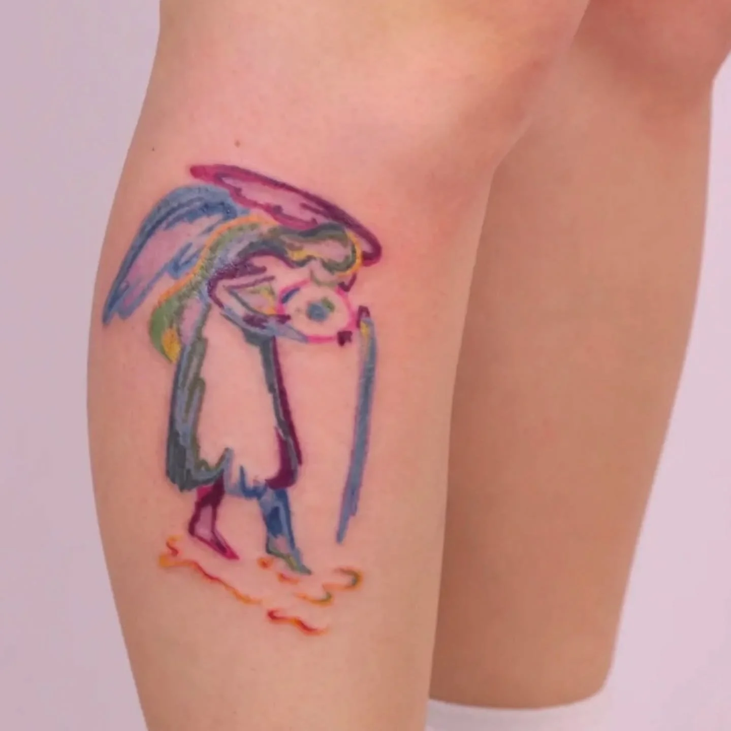 Path from an Angel ❤️ by @strawberry_softserve 
Booking available.
.
Upcoming:
April 18 - We love music too flash day 
April 25 - Signal/Bloom live music night 
.
.
#tattoo #colortattoo #vancouvertattoo #angel #vancouvertattooartist