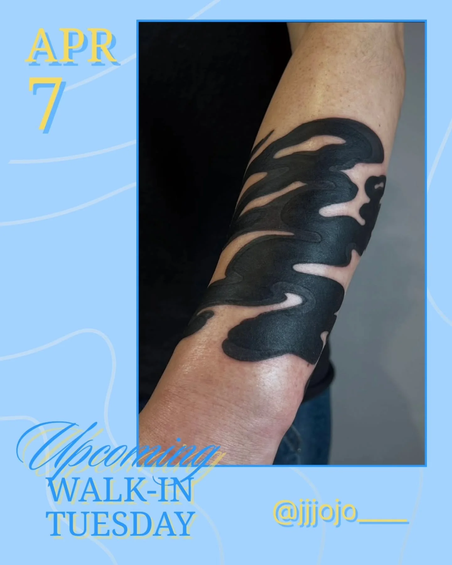 @jjjojo____ is back from his trip and taking walk-ins tomorrow!
.
We host walk-ins every Tuesday with a different artist each week!
.
Upcoming: We Love Music Too Flash Day - April 18! 
.
.
#tattoo #vancouvertattoo #vancouverart #yvr #tattooflash