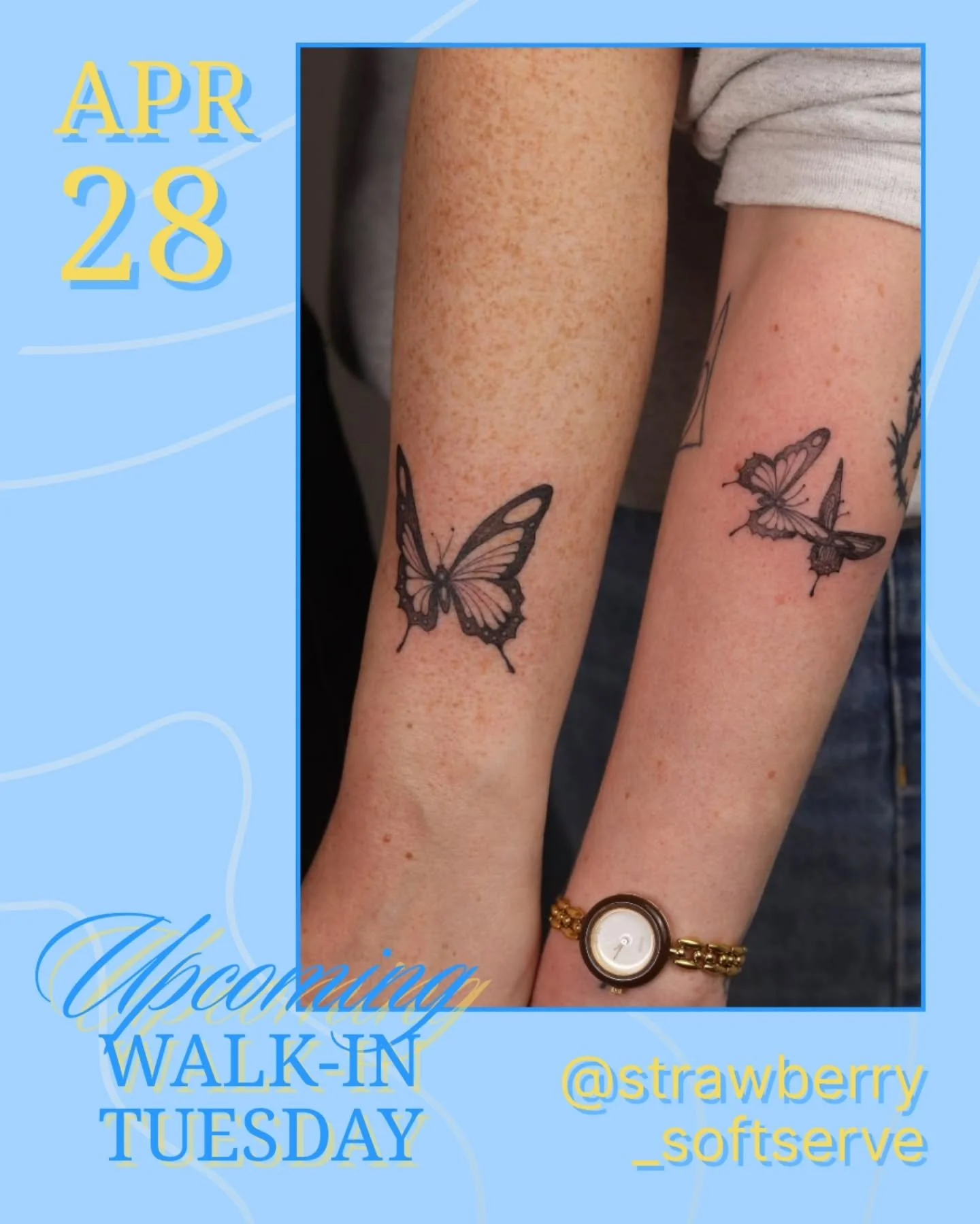 Next for Walk-in Tueadays: @strawberry_softserve tomorrow, April 28! 
.
👉 We host walk-ins every Tuesday with a different artist each week!
.
.
#tattoo #vancouvertattoo #vancouverart #yvr #tattooflash