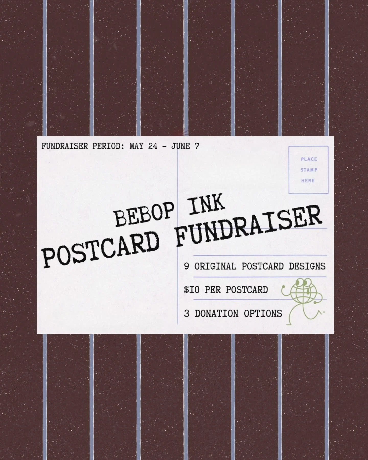 POSTCARD FUNDRAISER

We're hosting a postcard fundraiser with 100% of profits donated. 

Fundraiser period: May 24, 2026 - June 7, 2026 (2 weeks)

Price: $10 each
(Link in bio) 

Participating Artists: 
@zik_tats 
@strawberry_softserve 
@laylachenyz 