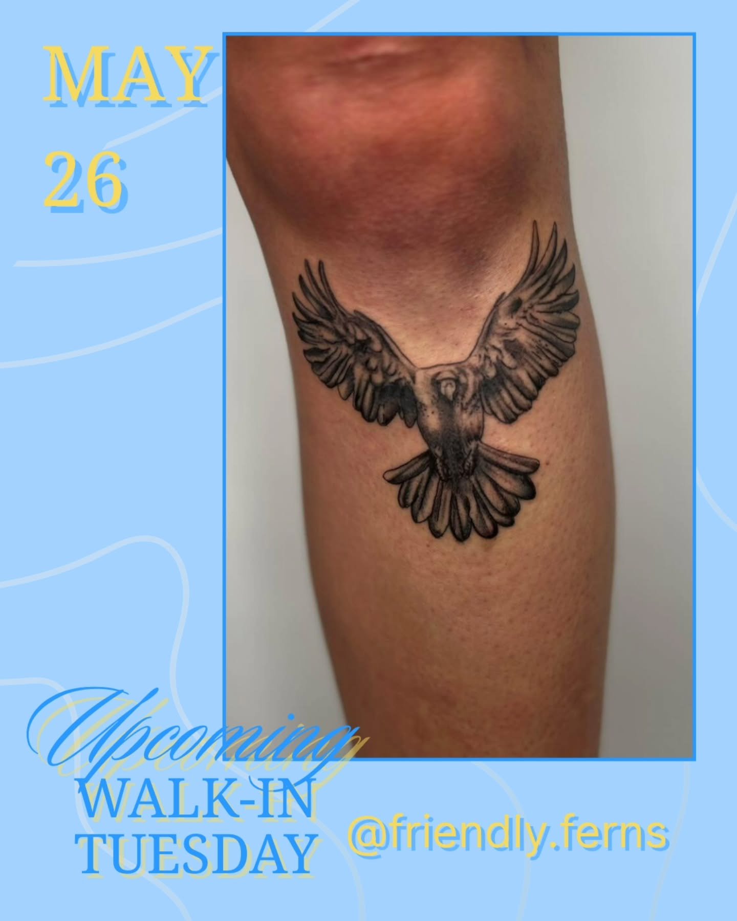 @friendly.ferns will be taking walk-ins tomorrow for walk-in Tuesdays! 
.
👉 we host walk-ins every Tuesday with a different artist each week! 
🌷 currently running a postcard fundraiser for 2 weeks. Please check it out! 
.
.
#vancouvertattoo #yvr #v