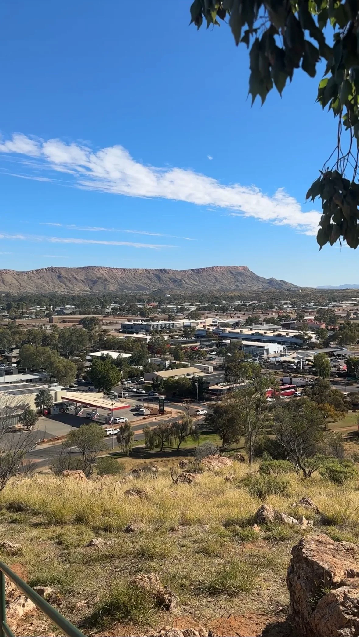 Mt Gillen with Alice Springs below, seen from Anzac Hill