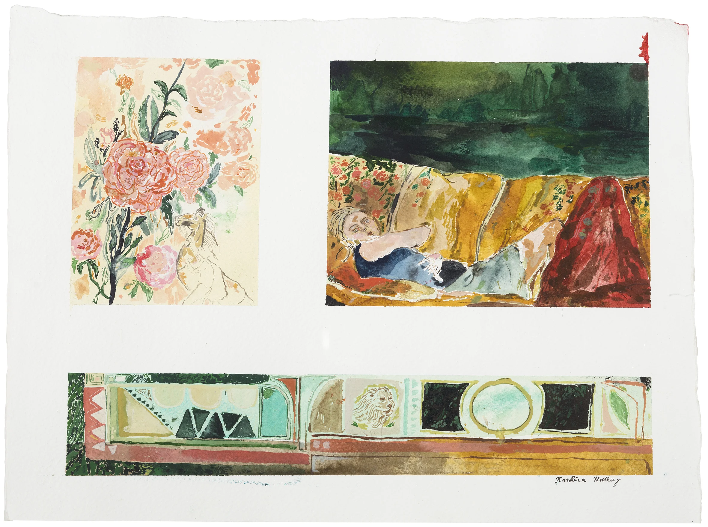 Karoliina_Hellberg_Rose_and_Lion_2016_acrylic_and_watercolour_on_paper_36x46cm_photo_Jussi_Tiainen.jpeg