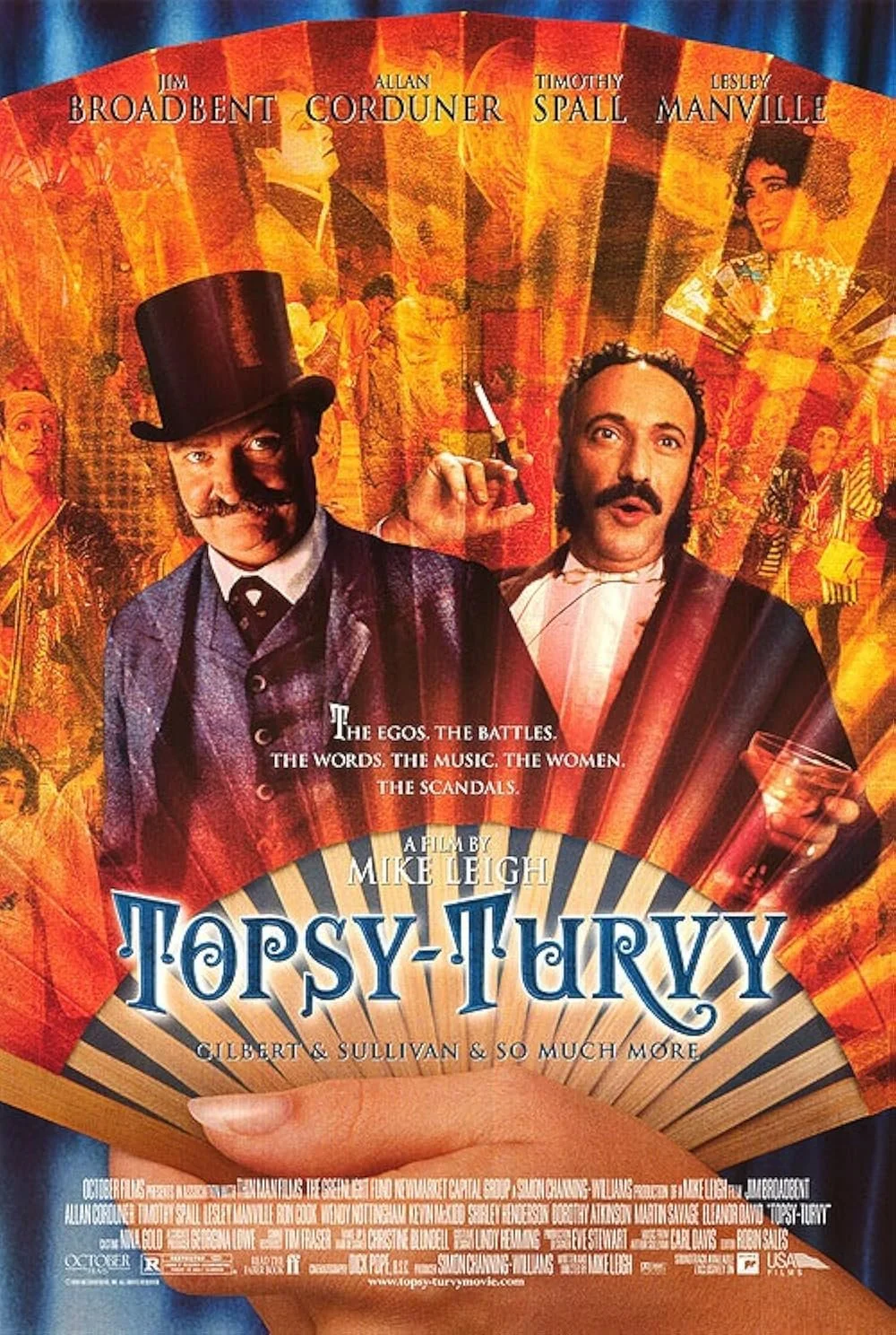SCREENING: Topsy-Turvy (Mike Leigh, 1999). Starring Jim Broadbent, Allan Corduner, Timothy Spall & Lesley Manville.